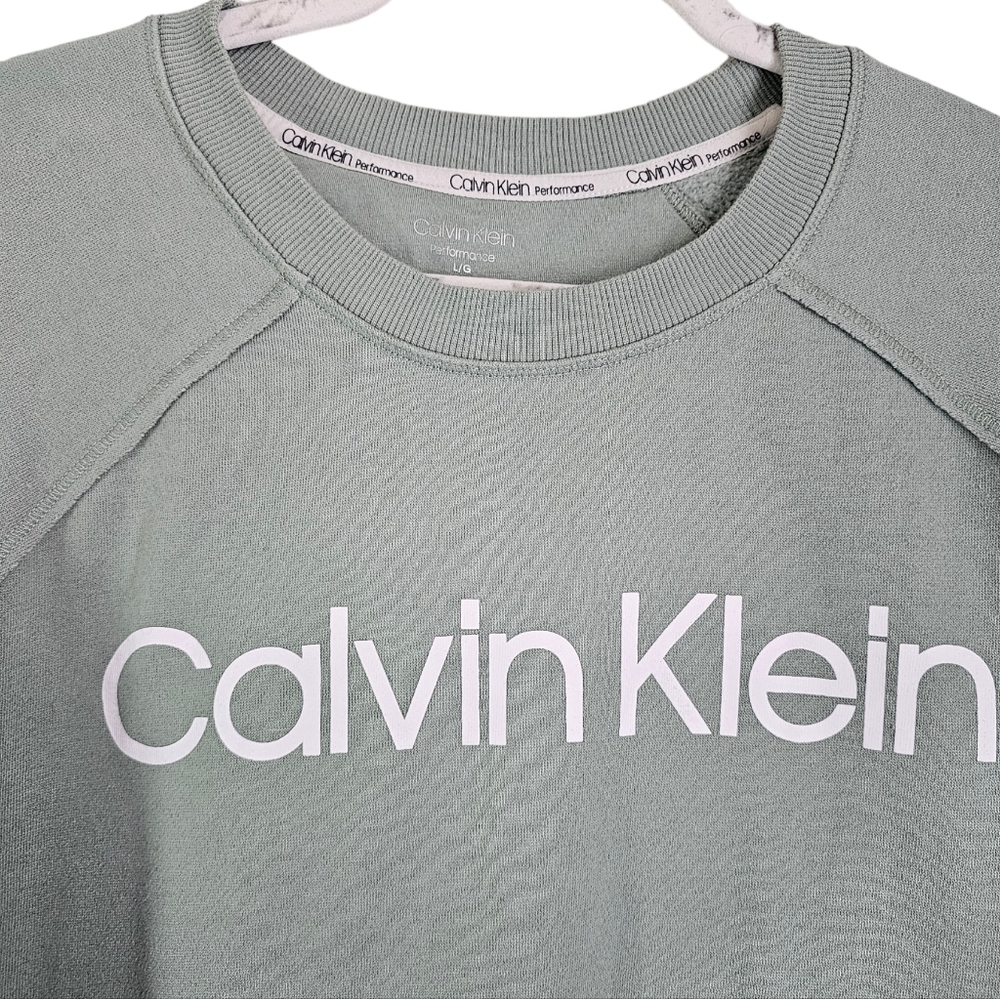 Calvin Klein womens performance pullover crew neck Sweatshirt size L